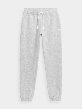 Spodnie dresowe joggery damskie 4FAW23TTROF475-27M jasny szary R. XS