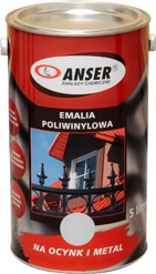 Farba poliwinylowa 1L Grafit ANSER na ocynk