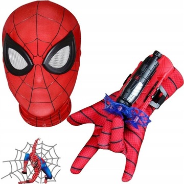 MASKA SPIDER-MAN SPIDER MAN RĘKAWICA WYRZUTNIA