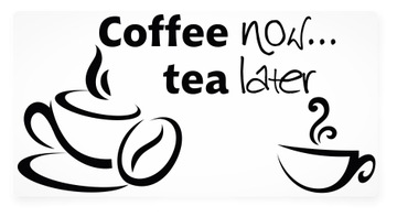 Наклейка на стену кофейные чашки КУХНЯ