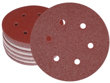 PAPIER ŚCIERNY KRĄŻKI RZEP OTWORY 150mm P150 50szt