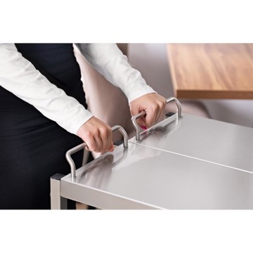 Тележка для официанта складная стальная 3 полки 400 x 580 мм до 90 кг