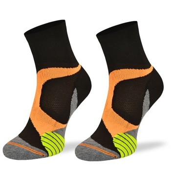 Skarpety do biegania RUN4 – Coolmax – black-orange