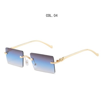 OKULARY PRZECIWSŁONECZNE moda Rimless prostokąt k