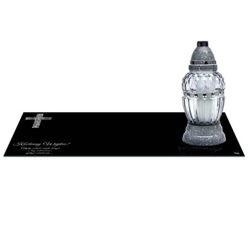 SZKLANA PODSTAWKA POD ZNICZE 60x20cm 559c Wujku