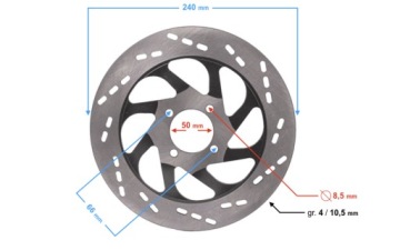 ПЕРЕДНИЙ ТОРМОЗНОЙ ДИСК BARTON CLASSIC 125