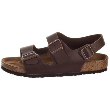 Buty Męskie Wygodne Sandały Birkenstock Milano Brązowe 034701