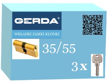 Цилиндр-вставка 35/55 дверного замка Gerda