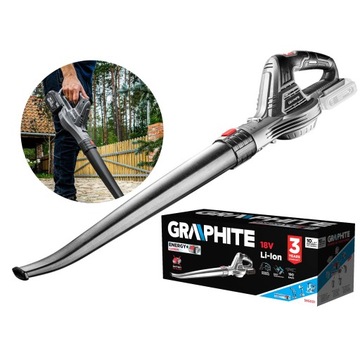 ГРАФИТОВЫЙ САДОВЫЙ ПЫЛЕСОС ДЛЯ ЛИСТЬЕВ С АККУМУЛЯТОРОМ 18В 58G031