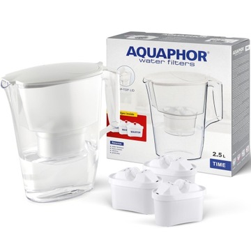 Dzbanek filtrujący Aquaphor Time 2,5L + 3 wkłady.
