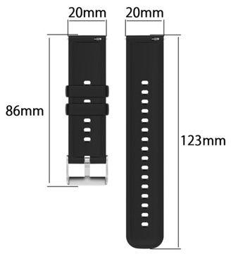 OPASKA PASEK 20mm UNIWERSALNY do ZEGARKA SMARTWATCH SAMSUNG HUAWEI XIAOMI