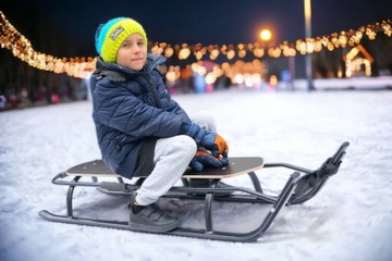 Санки Duo, тандем-близнецы, большие, со спинкой для детей, прочные, легкие лямки.