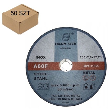 TARCZA DO CIĘCIA METALU STALI INOX 230/2 - 50szt