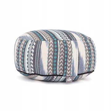 Poduszka do medytacji Ethno Jacquard Biała 32x17cm