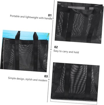 Пляжная дорожная сумка большой емкости с 2 сетками