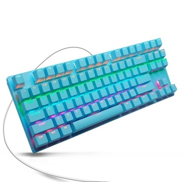 KLAWIATURA MECHANICZNA DLA GRACZY GAMINGOWA PODŚWIETLANA RGB LED
