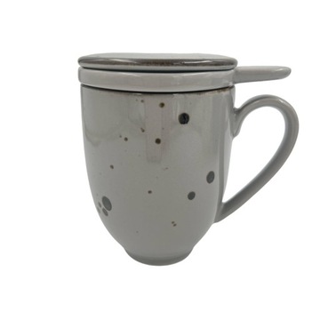 KUBEK Z ZAPARZACZEM Porcelana Bogucice Cottage Grey 400ml wzór 0981
