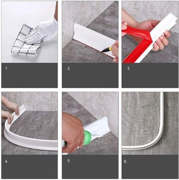 Heckerman Самоклеящийся напольный уплотнитель Прозрачный - 1 метр