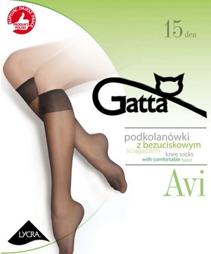 GATTA PODKOLANÓWKI AVI 15DEN VISONE 2PARY
