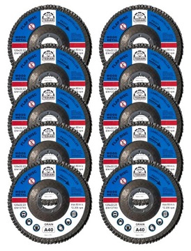 TARCZA LISTKOWA UNIWERALNA 125 mm gr 40 10 szt SZLIFOWANIA METALU DREWNA