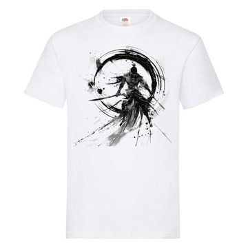 Koszulka męska Artystyczny Wojownik Modny Styl Streetwear T-shirt męski