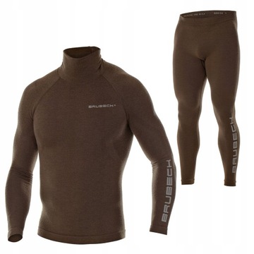 Męska BIELIZNA TERMOAKTYWNA BRUBECK RANGER WOOL KOMPLET termiczna ciepła