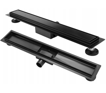 Odpływ Odwodnienie Liniowe 70 CM Czarny Matowy Dwustronny Neox Rea Black