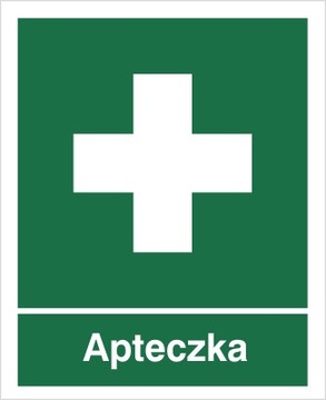 ZNAK APTECZKA NAKLEJKA 11x14 CM