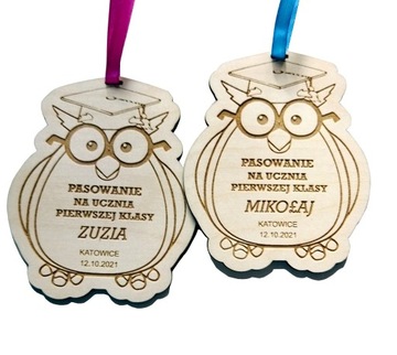 Medal na pasowanie dla ucznia grawer imię szkoła