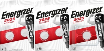 5x BATERIA BATERIE ENERGIZER CR2025 DL 2025 LITOWA