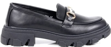 Женские лоферы Ibuty на толстой подошвой туфли с черным ковриком