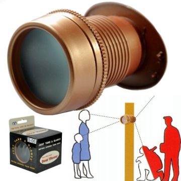 WIZJER DRZWIOWY DO DRZWI JUDASZ max 56 CM BRĄZOWY TWORZYWO S-06