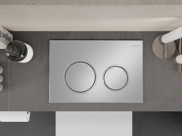 КНОПКА MEXEN FENIX 07 XS ДЛЯ КАРКАСА УНИТАЗА, МАТОВЫЙ ХРОМ