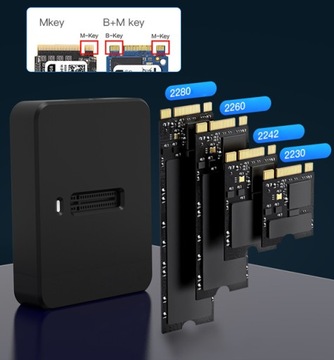 Stacja Na Dysk SSD NVME/SATA PCIe M.2 USB-C Gen2