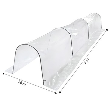 Мини-садовая теплица для овощей, туннель из защитной фольги, рама 1,8x6 м
