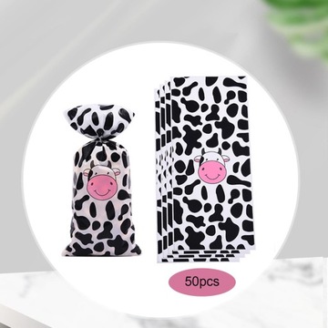 50 шт. праздничные сумки с принтом коровы, декор для праздничного Пасхального дня рождения для детей