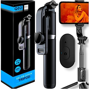 KIJEK DO SELFIE STICK TRIPOD STATYW z PILOTEM Z LAMPA BLUETOOTH 360°