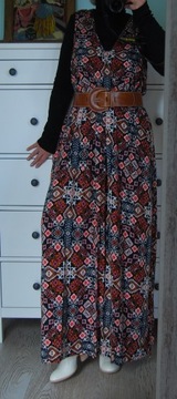 New Look AZTECKA indiańska BOHO hippie ETNO folk WISKOZA maxi XXL/XXXL