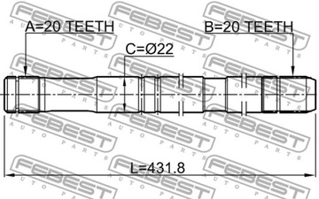 0712-RM413LH FEBEST POLOOSA LEVÝ SUZUKI IGNIS RG413/