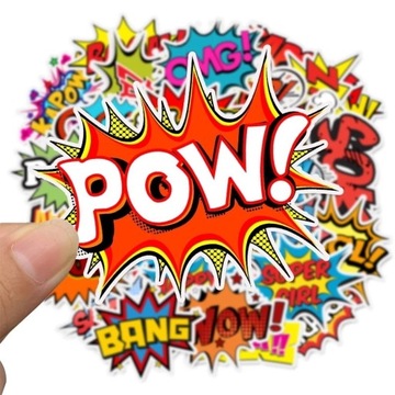 СТИКЕР БОМБА ВЕЛОСИПЕДНЫЕ НАКЛЕЙКИ MIX COMICS 50 шт.