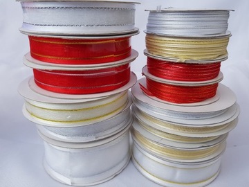 Taśma tasiemka satynowa, wstążka atłasowa, 38mm/32mb, 100 kolorów do wyboru