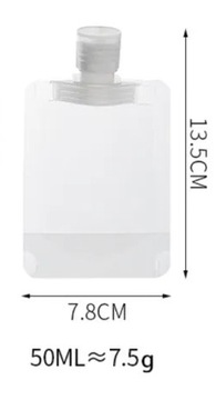 Дорожная сумка для жидкостей, мыла, бальзама, шампуня, 50 мл.