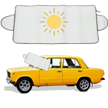 БОЛЬШОЙ КОВРИКОВЫЙ СОЛНЦЕЗАЩИТНЫЙ КОЗЫРЕК ДЛЯ БОЛЬШОГО ОКНА АВТОМОБИЛЯ отражает лучи