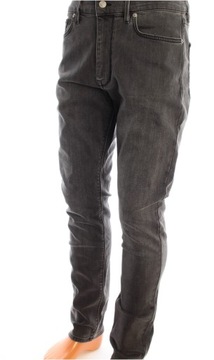 MARKS&SPENCER Spodnie jeans szare stylowe slim fit r. W30 L31