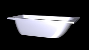 BESCO CONTINEA WANNA PROSTOKĄTNA STELAŻ + SYFON 150x70 CM WAC-150-PK