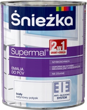 ŚNIEŻKA SUPERMAL Emalia do PCV Biały 0,75L