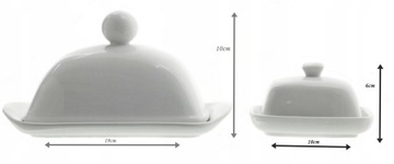Масленка фарфоровая с крышкой MINI 10х7,8х5 см.