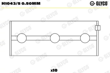 GLYCO H1043/5 0.50MM ŠÁLKY HLAVNÍ