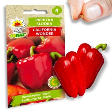 PAPRYKA NASIONA PAPRYKI CALIFORNIA WONDER CZERWONA SŁODKA SAŁATKOWA 0,5G