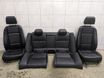 FOTELE KANAPA KOMPLET CZARNA SKÓRA BMW E92 EU 06-13r